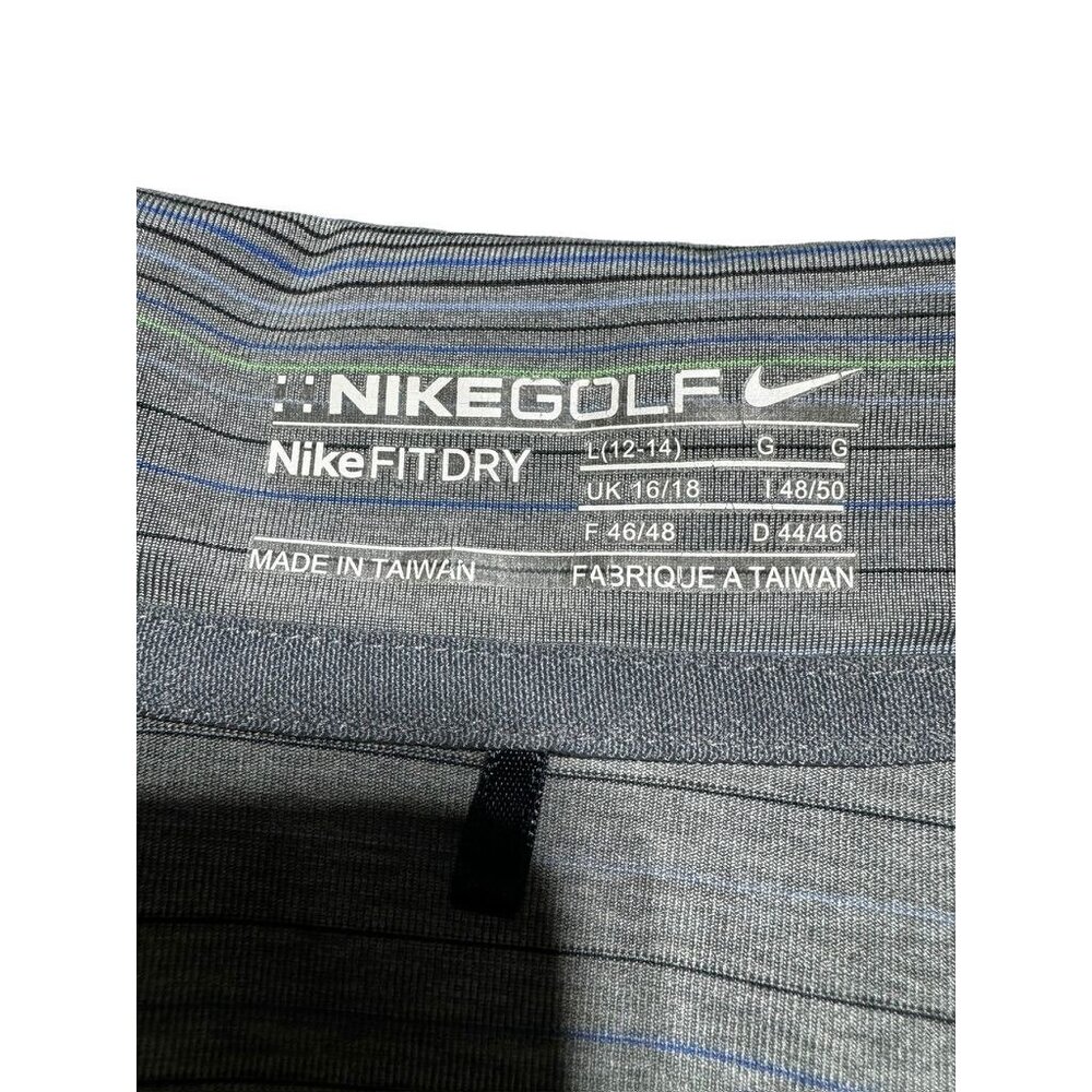 Nike Golf Gray Striped Polo Size Large - Picture 2 of 6